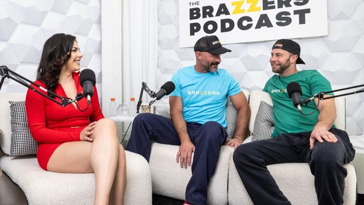 [Brazzers] - Hot Italian Valentina Nappi Takes Double Blowjob in Brazzers Podcast Episode 10