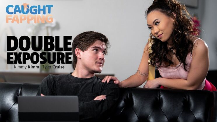 [CaughtFapping] - Asian Babe Kimmy Kimm Masturbates Before Taking a Big Cock - Kimmy Kimm - Tyler Cruise