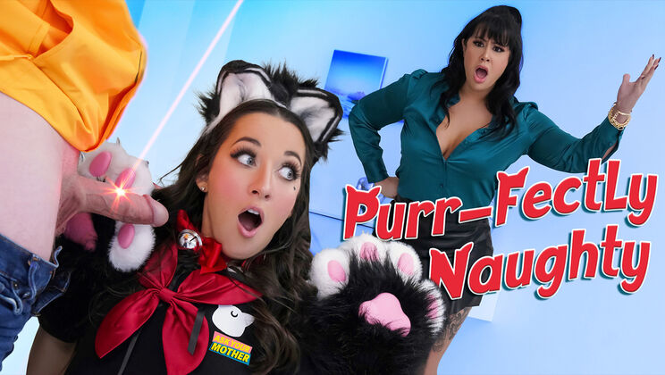 Big Ass Stepmom and Neko Girl in Threesome Cum Fest