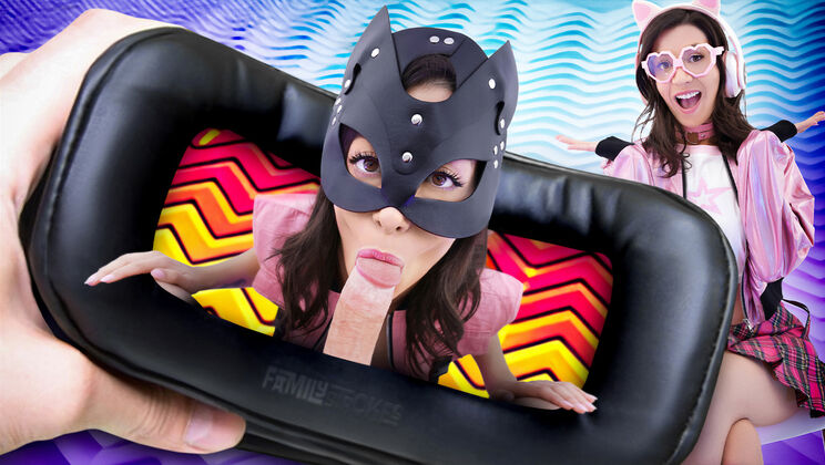 [SisLovesMe] - Stepbrother Fucks Tiny Stepsister - Real Cum in VR - Natalie Brooks - Joshua Lewis