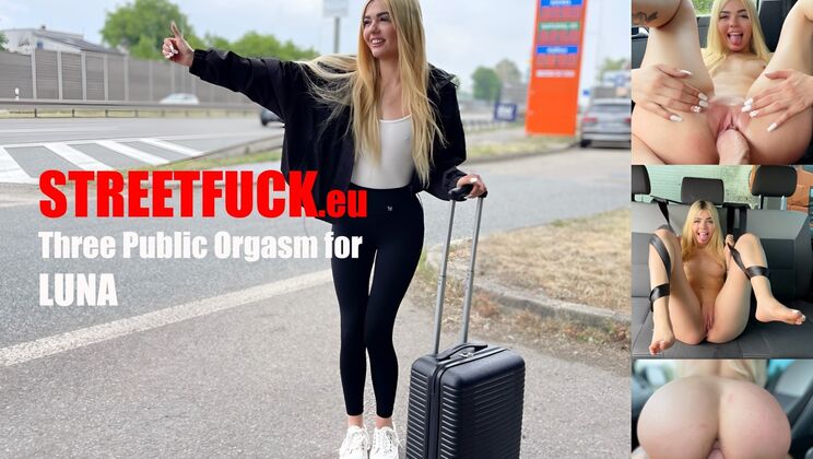 [StreetFuck] - Luna Bbunny’s Street Fuck Triple Orgasm - Marcello Bravo - Luna Bbunny