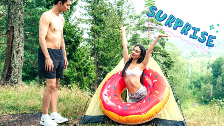 [ClubSweethearts] - Camping Turned Hot Outdoor Fuck - Ilyas Point - Elina Sable