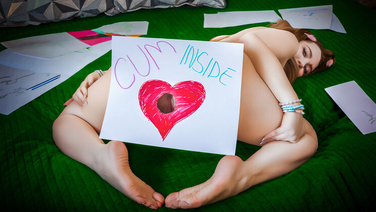 Young Brunette Babysitter Takes Creampie