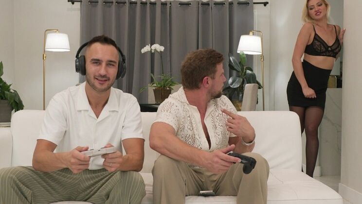 [PornWorld] - Double Penetration Frenzy with Blonde Babe Cherry Kiss and Two Hung Neighbours GP3119 - Cherry Kiss - Milan - Vince Karter