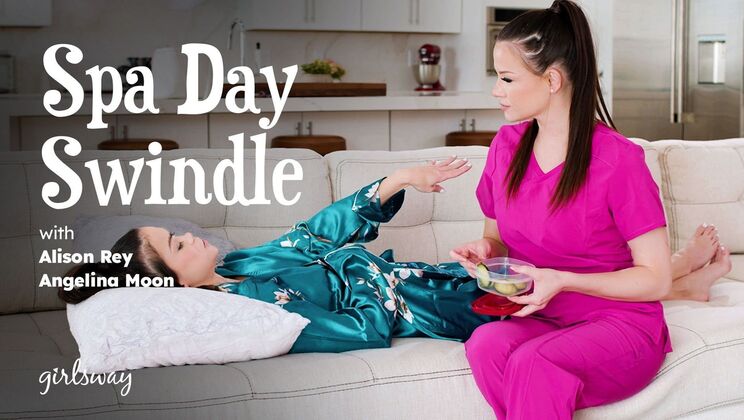 [Girlsway] - Beautiful Ass and Shaved Spa Seduction - Alison Rey - Angelina Moon