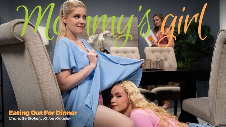[Girlsway] - Stepmom and Stepdaughter Almost Caught Cheating - Charlotte Stokely - Khloe Kingsley