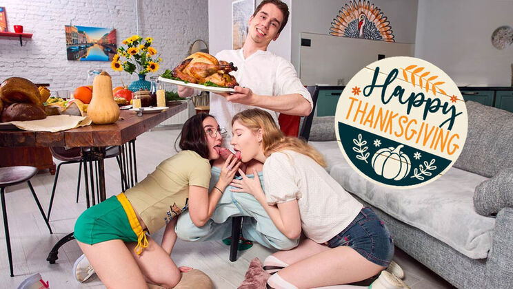 [ClubSweethearts] - Small Tits Teens Enjoy Thanksgiving Hardcore - Cristafeer Robien - Sia Florance - Mia Murkovski