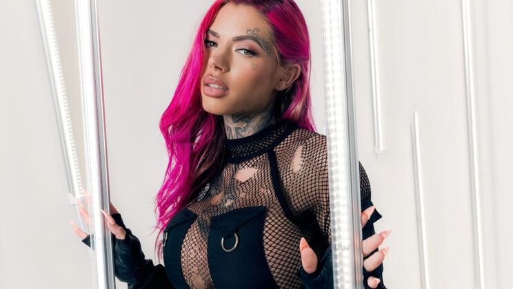 [DigitalPlayground] - Mazee in Fishnet & Boots Gets Facial from Black Male - Mazee - Chantal Danielle