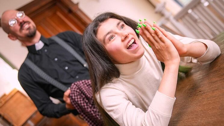 [DamnTight] - Hardcore Doggystyle Anal with Natural Tits Ella June - Tony The D - Ella June