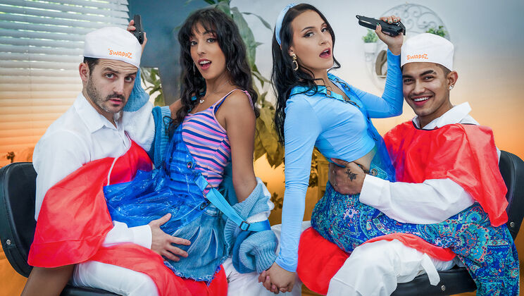 [SwappzSingles] - Spanking Teen Ass - Mom Joins Daughter's Boyfriend for Threesome - Claire Black - Jade Greene - Tony Marzo - Arin Jones