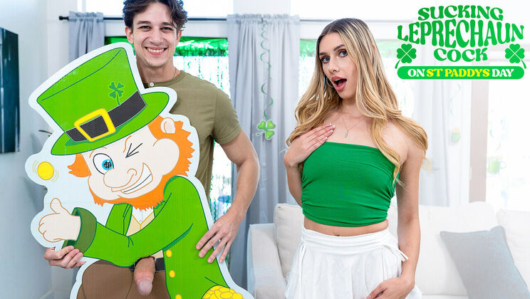 [PrincessCum] - St Patrick's Day Porn - Blonde Sucks and Fucks POV - Parker Ambrose - Emily Jade